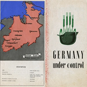 Two pages of a postwar leaflet about Germany