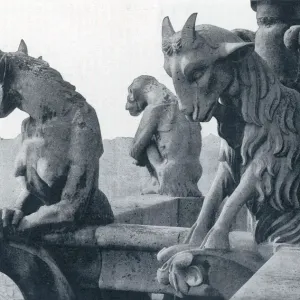 Paris Notre Dame A Trio of Gargoyles Print Paris Notre Dame A Trio of Gargoyles Print