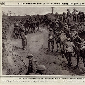 Partly finished battlefield road at Flanders 1917