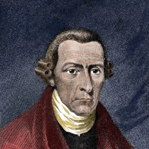 Patrick Henry (1736-1799). Engraving. Colored