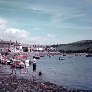 People on the beach at Salcombe, Devon