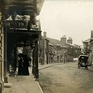 Pewsey, Wiltshire - High Street with Waylens Grocery (left)