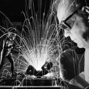 Metal Sculpture of William Perry, The Tipton Slasher Print