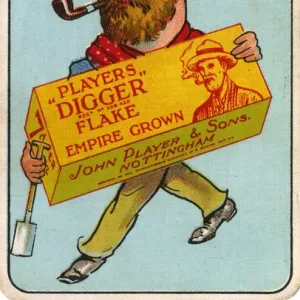 players digger flake tobacco tin Framed Print of 1924 Players Digger Tobacco Print: Empire Grown Tobaccos.  Framed Print from Nottingham City Council