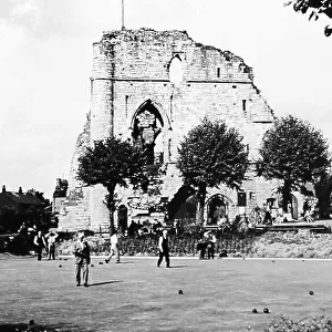 Playing bowls at Knaresborough Castle in the 1930s