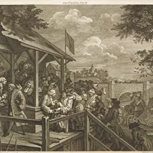 The Polling, Voting at an election by William Hogarth