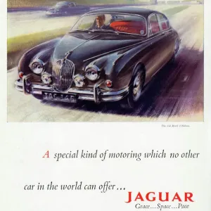 Jaguar 3.4 Mark 2 Saloon Print Advertisement Jaguar 3.4 Mark 2 Saloon Print Advertisement