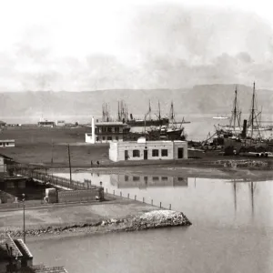 Port of Suez (Port Tewfik) Egypt, circa 1890