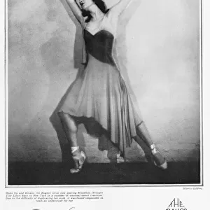 Portrait of the dancer Tilly Losch, appearing