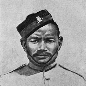 Portrait of a Ghurka soldier, WW1