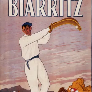 Poster advertising Biarritz