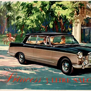 Poster advertising Vanden Plas Princess saloon car