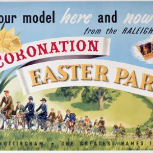 Poster, Coronation Easter Parade of bicycles