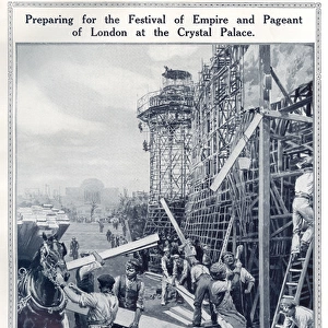 Preparing for Festival of Empire at the Crystal Palace
