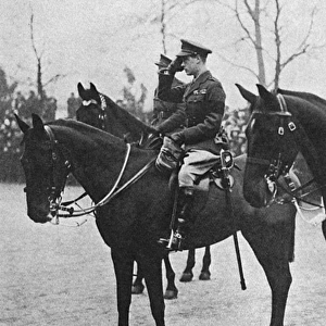Prince of Wales at Guards victory march, 1919