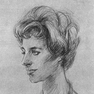 Princess Margaret, as sketched by Stephen Ward, 1961