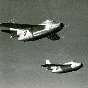 Two prototypes of the Saab J29