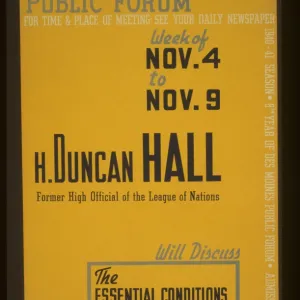 Public forum - H. Duncan Hall, former high official of the L