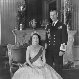 Queen Elizabeth II and Duke of Edinburgh, 1954