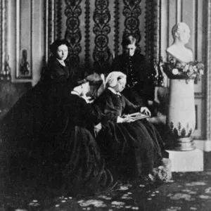 Queen Victoria and Children in Mourning, 1862 Print Queen Victoria and Children in Mourning, 1862 Print