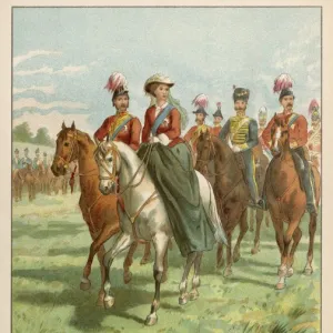 Queen Victoria reviewing troops