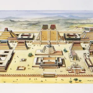 Reconstruction of the Templo Mayor complex in the