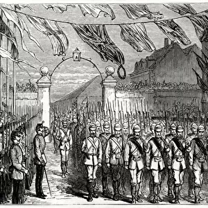 Return of the troops from serving in the Third Anglo-Ashanti War or First Ashanti