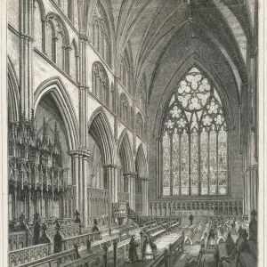 Ripon Cathedral Interior Print: Gothic Choir Stalls Ripon Cathedral Interior Print: Gothic Choir Stalls