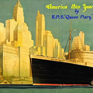 RMS Queen Mary - giant poster