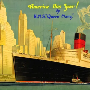 RMS Queen Mary - giant poster