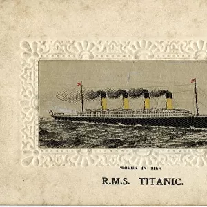 RMS Titanic - silk postcard