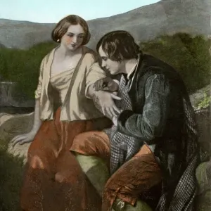 Robert Burns and Highland Mary Print circa 1910s Robert Burns and Highland Mary Print circa 1910s