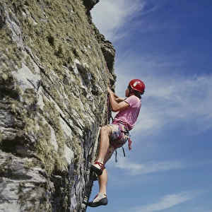 Rock climbing at Bosigran, Cornwall
