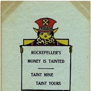 Rockefeller - Humorous postcard relating to his wealth