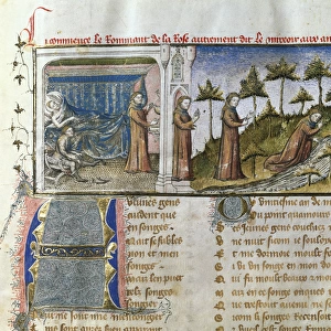 The Roman de la Rose. Miniature. Folio 2. By Guillaume de Lo