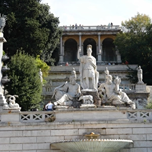 Romulus & Remus Fountain, Piazza del Popolo, Rome, Italy