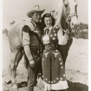 Roy Rogers, Dale Evans and Trigger the horse