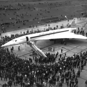 Concorde 002 G-BSST Leaves Filton Assembly Hall Print, 1968 Concorde 002 G-BSST Leaves Filton Assembly Hall Print, 1968