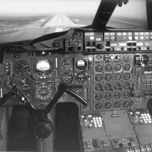 Pilots View from Concorde Simulator Print, 1977 Pilots View from Concorde Simulator Print, 1977
