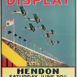 Póster del Aeropuerto Real de la Fuerza Aérea en el Muelle de Hendon