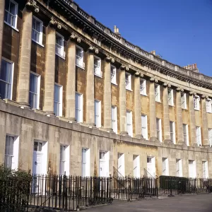 Royal Crescent, Bath, Avon. Designed by the architect John Wood, the Younger and built