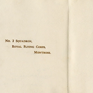 Royal Flying Corps - Christmas Greetings Card (inside)
