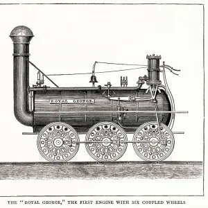 Royal George, first locomotive with six coupled wheels