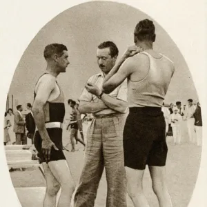 Royal visit to Venice lido, 1932