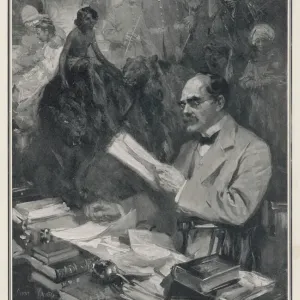 Rudyard Kipling at Work: A Print of Literary Genius Rudyard Kipling at Work: A Print of Literary Genius