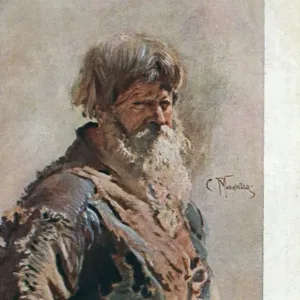Russian Serf / Peasant Print, 1910 by Konstantin Makovsky Russian Serf / Peasant Print, 1910 by Konstantin Makovsky