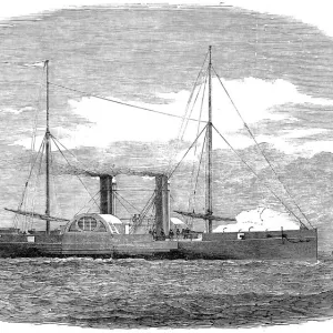 Print of the Prussian War-Steamer Nix, 1851 Engraving Print of the Prussian War-Steamer Nix, 1851 Engraving
