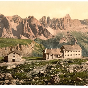 Schlernhaus and Rosengarten Group, Tyrol, Austro-Hungary