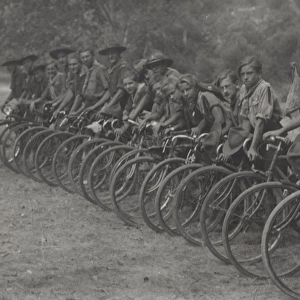 Scouts in Exile with bicycles, South of France