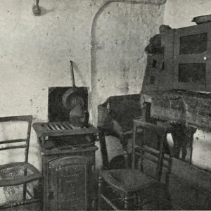 Scullery in slum at Limehouse